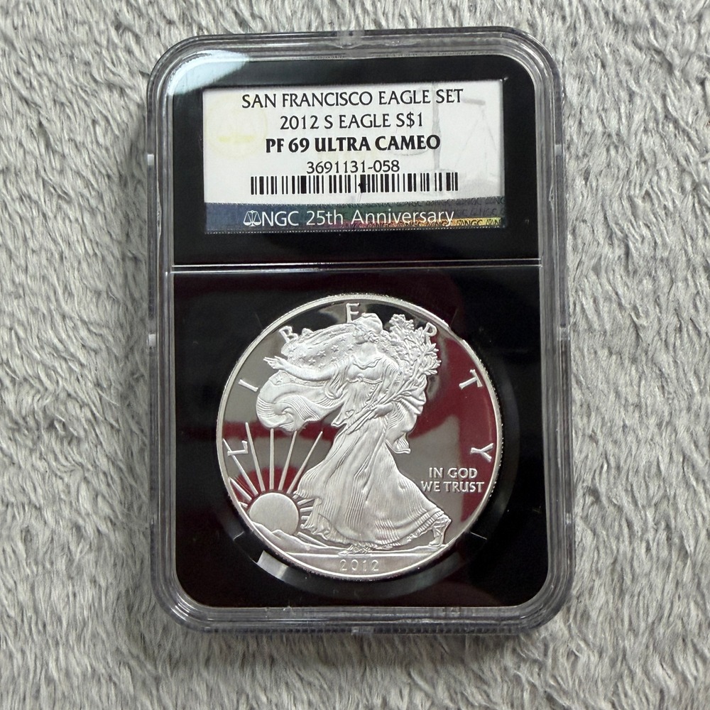 2012 S American Silver Eagle NGC PF 69 Ultra Cameo San Francisco Set 1oz Silver